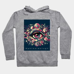 Colorful Abstract pink eye Ophthalmology,brafdesign Hoodie